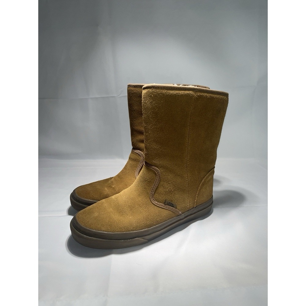 Vans Suede Boot Unisex Tan Brown Slip On Men's Sz 5 Women's Sz 6.5